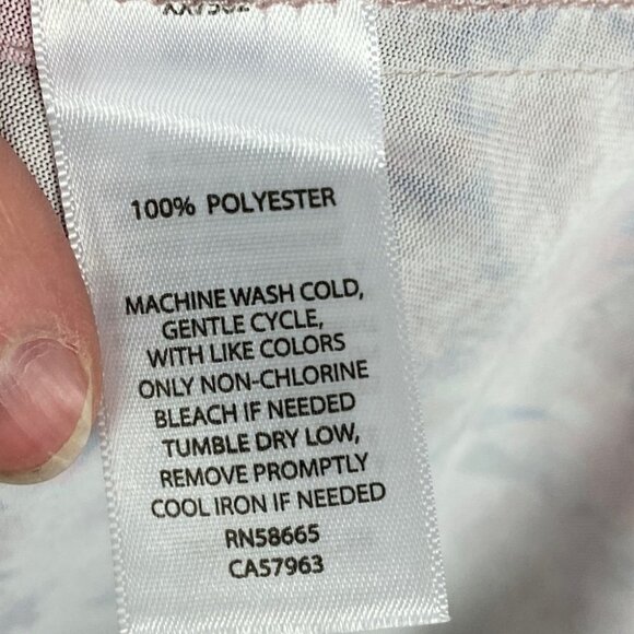 New Nordstrom Zella Girl Print Curved Hem T-Shirt Pink Splatter Size Large Top L - Picture 6 of 8